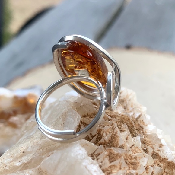 Beautiful Honey BALTIC AMBER  Ring - Picture 11 of 11